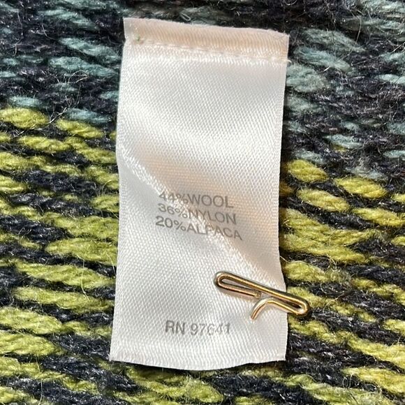 J.JILL Juniper Boho Geometric Aztec Jacquard Knit Draped Front Cardigan Sweater - Picture 6 of 8